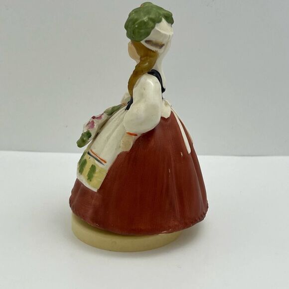 Vintage‎ Beer Barrel Polka Ceramic Woman Figurine Music Box Sankyo Made in Japan - Picture 2 of 5